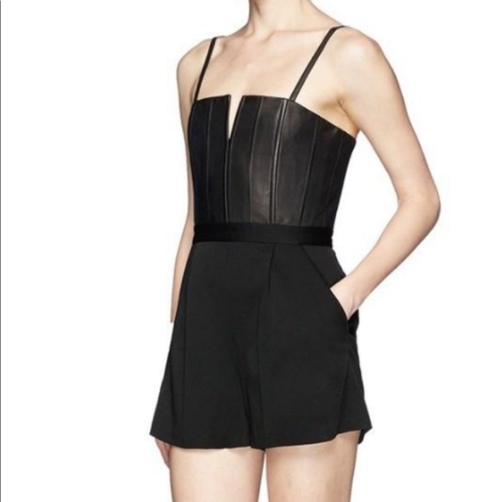 ALICE AND OLIVIA leather romper..Size 4